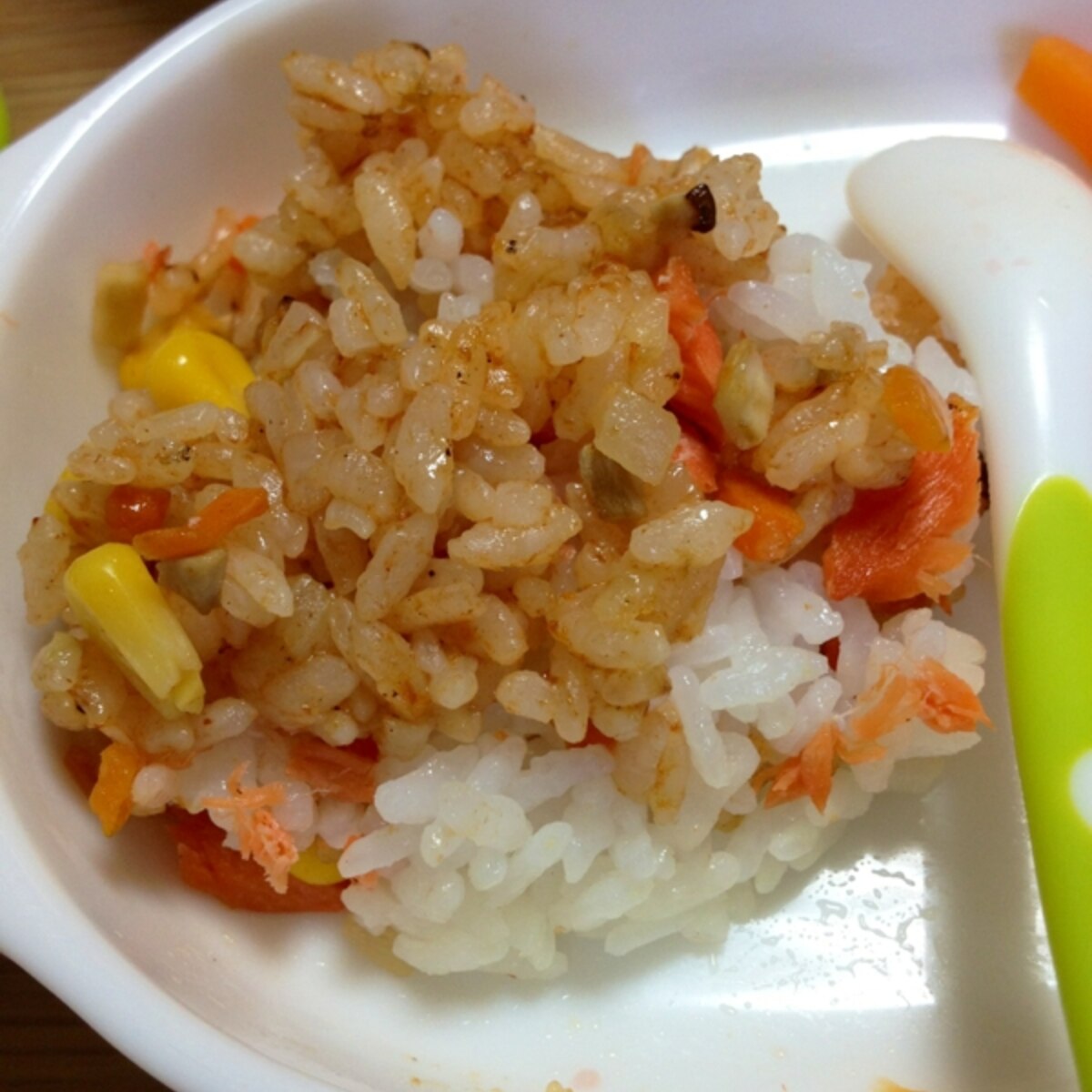 離乳食後期 鮭とコーンのケチャップライス レシピ 作り方 By Dokinchan717 楽天レシピ 離乳食後期 鮭とコーンのケチャップライス レシピ 作り方 By Dokinchan717 楽天レシピ